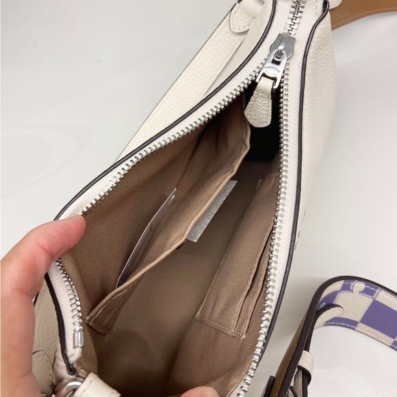 Coach Silver/Light Violet /Chalk Teri Shoulder Bag With Checkerboard Print CR103 - Picture 9 of 9